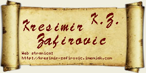 Krešimir Zafirović vizit kartica